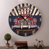 9inch Nordic Vintage Wooden Clock Mute Does Not Tick for Study Bedroom Creative Decorative Clock Kitchen Cafe Courtyard