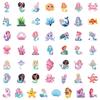 50pcs Waterproof Mermaid Cartoon Stickers for Suitcase, Phone, Notebook, and Journal