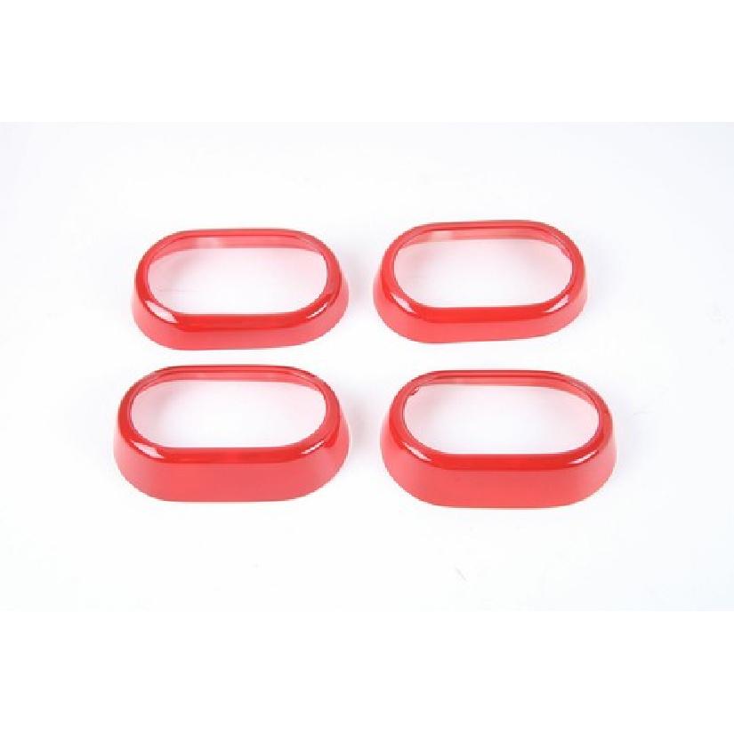 Interior Door Switch Bowl Cover Trim Decor For Jeep wrangler JK 2007-10 4Dr Red