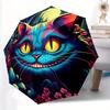 1pc Fantasy Cat Print Folding Umbrella , 8 Ribs Casual Durable Lightweight Portable Travelling Umbrella For Men & Women Yy250728059