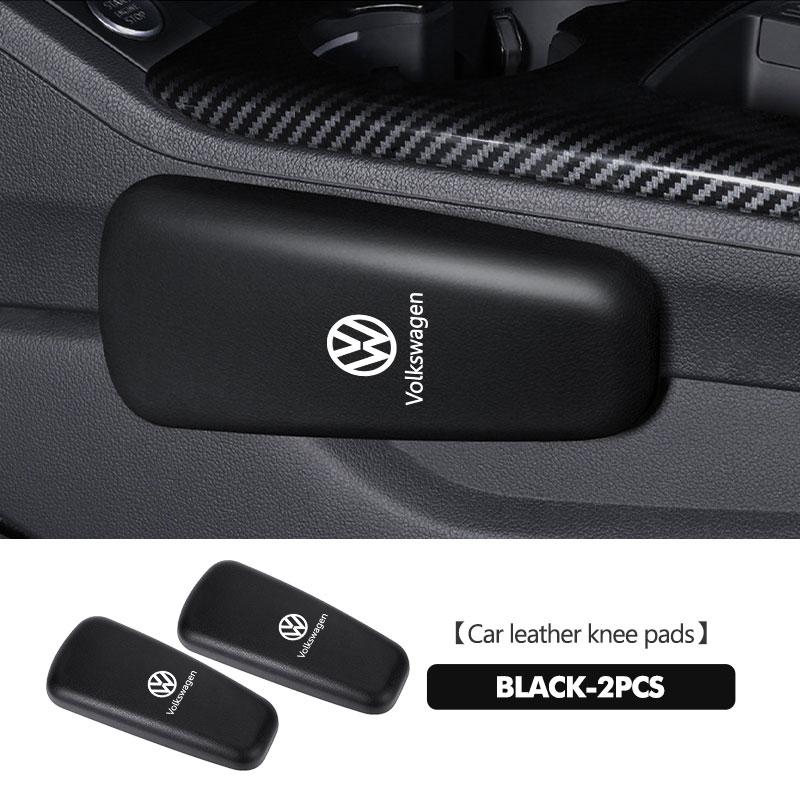 LMN1 Emblems For Volkswagen VW Car Knee Pad Leather Elbow Rest Pad Headrest Car Accessories Golf Jetta Passat Mk4 Mk5 Mk6 CC B5 B6 B7