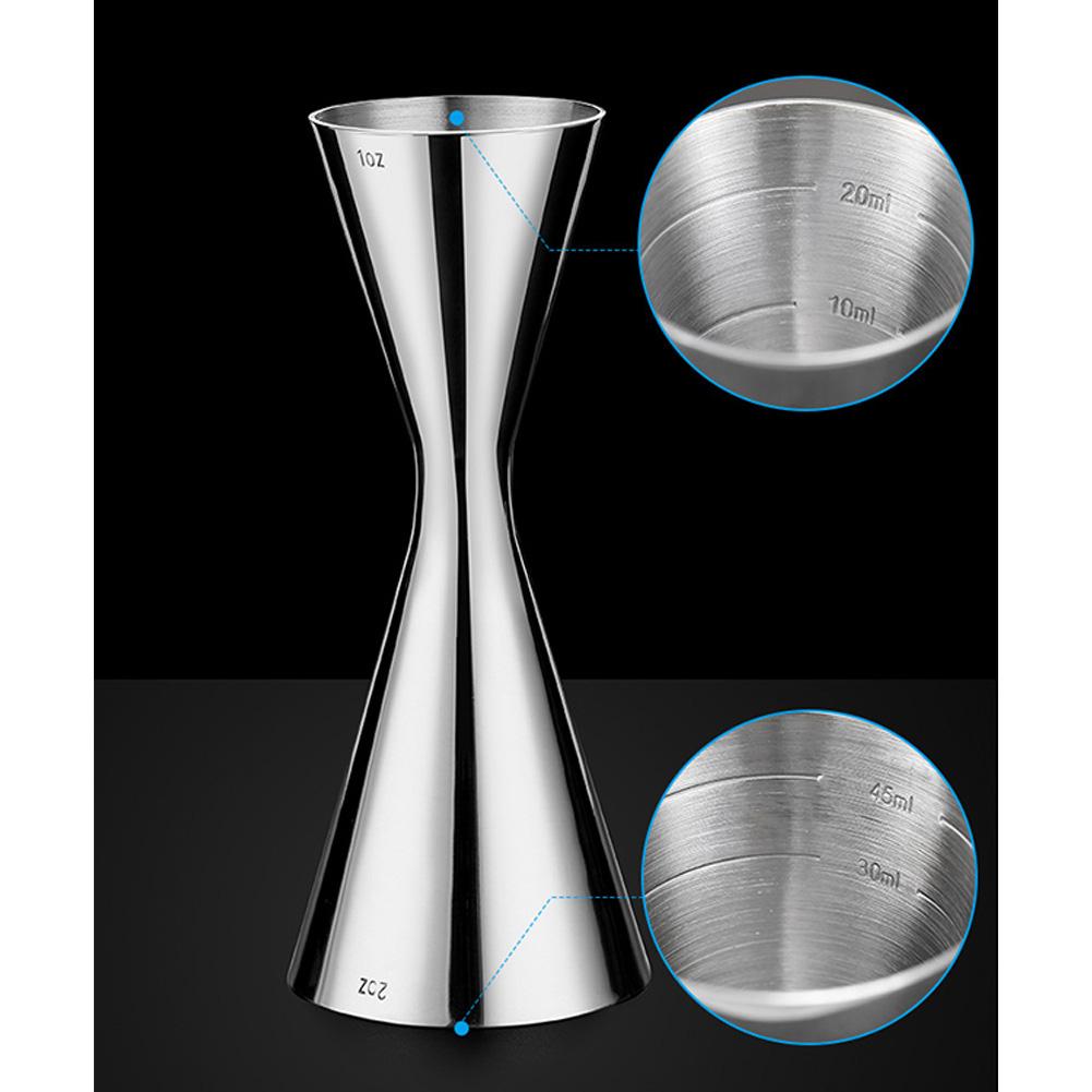 Nerezová odměrka s dvojitou hlavou Barová Párty Vinný Koktejlový Šejkr Jigger