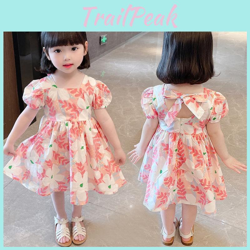Dresses Small Girls Girls And Mediumsized Children Girls Babies Floral Casual Princess Dresses