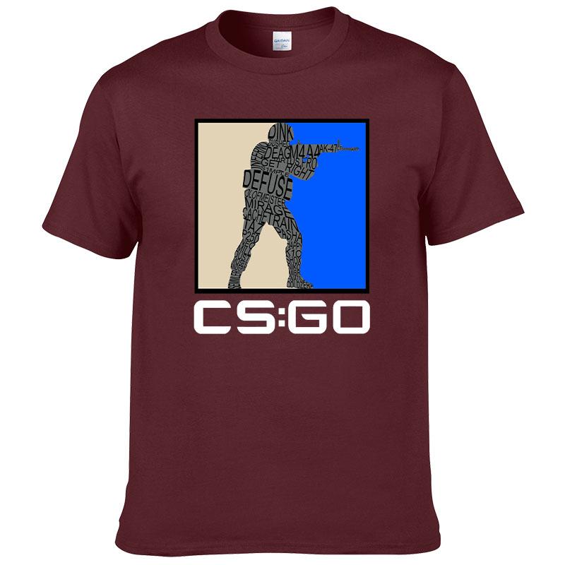 Counter Strike O Neck TShirt CSGO Blood Youth Shooting Pure Cotton Original T Shirt Men Tops Fashion Hot Sale17 cs go