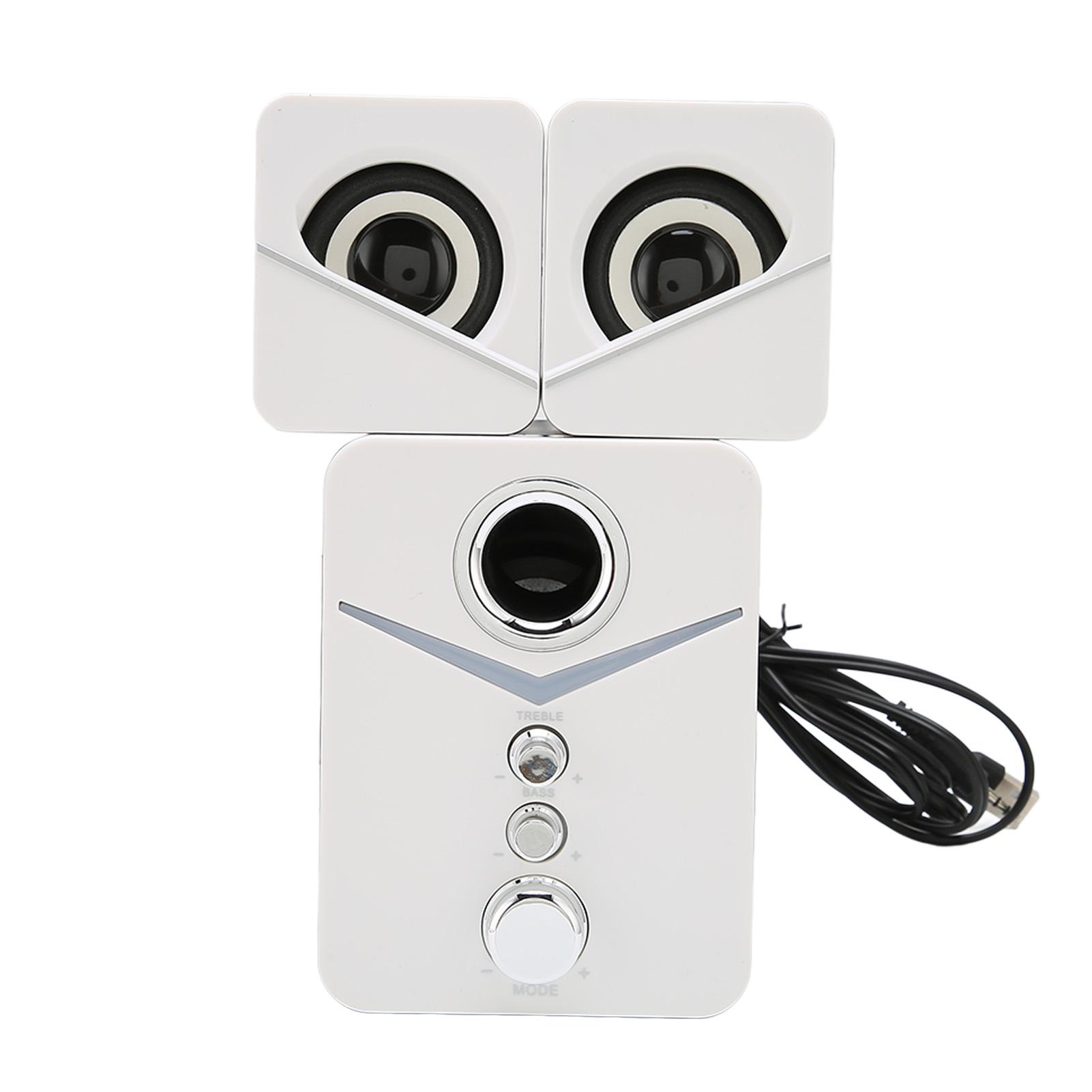 

D‑221 Bluetooth Компьютерная колонка Глубокий бас 2.1 канал Мини настольная колонка для свадебной вечеринки Белый белый