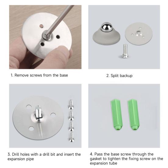 RV Door Stopper Magnetic Adhesive Screw Mount Anti-collision Noise Canceling Motor Homes Trailer Boats Door Catch Holder