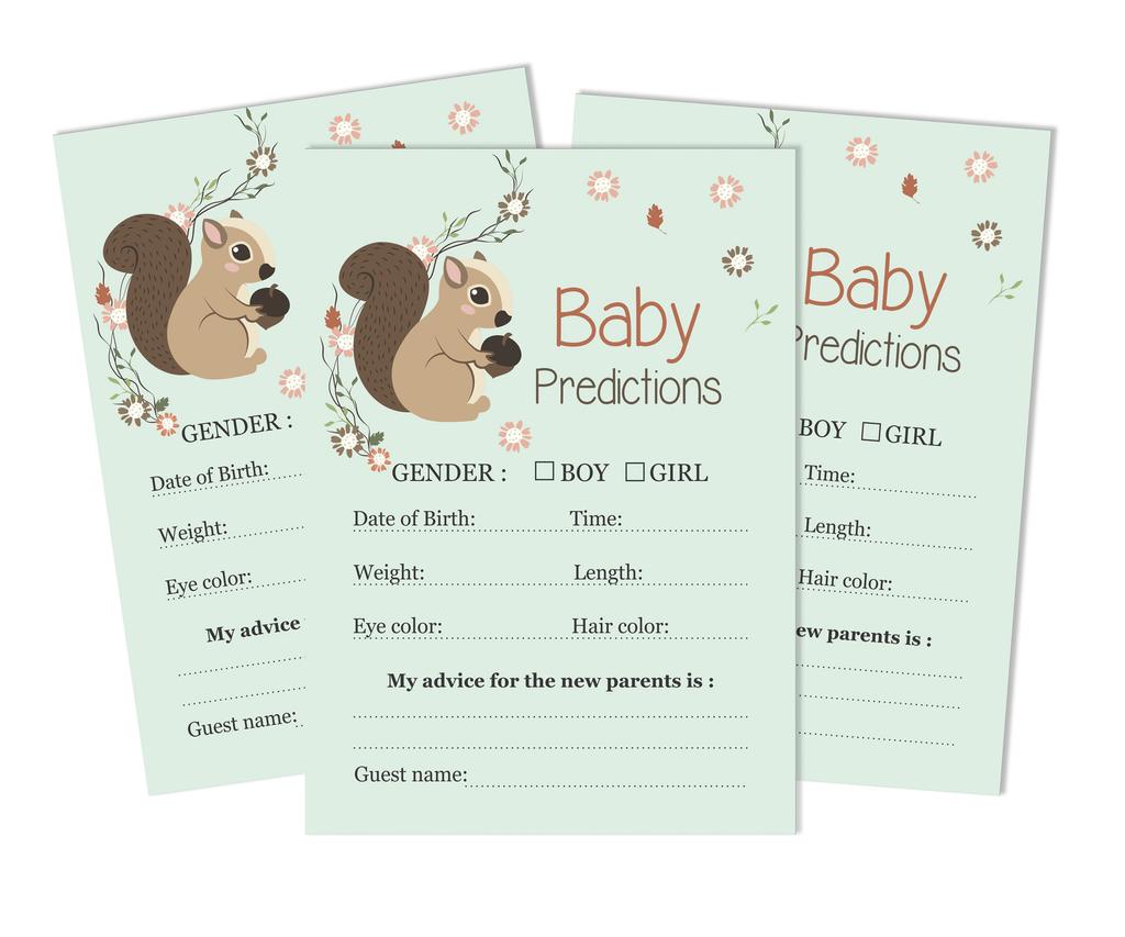 Inkdotpot 50 Baby Alphabet ABC Game Animals Baby Shower Game-Gender Neutral Party Supplies