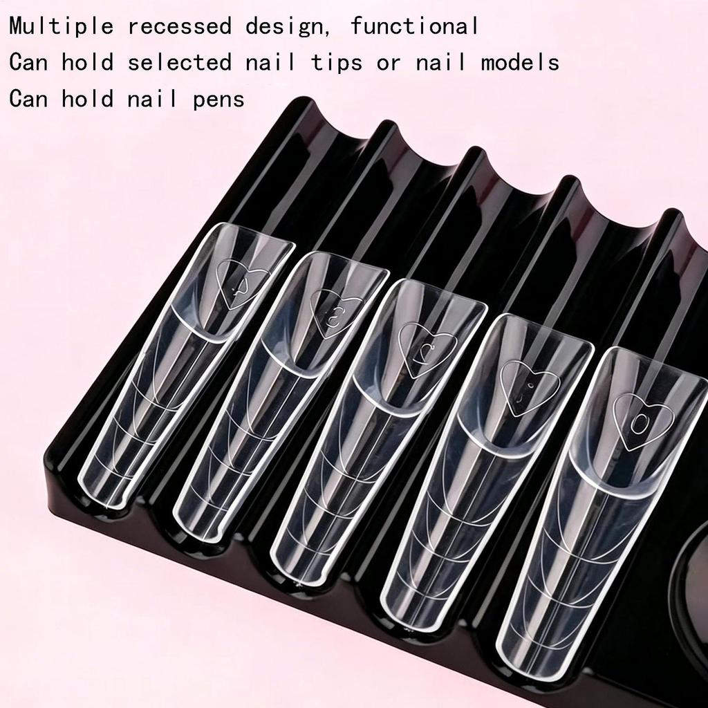 Brush Holder For Nail Multi-purpose Double Form Holder 10-Compartment With Color Palette Nails Art Tools Holder Storage Rack