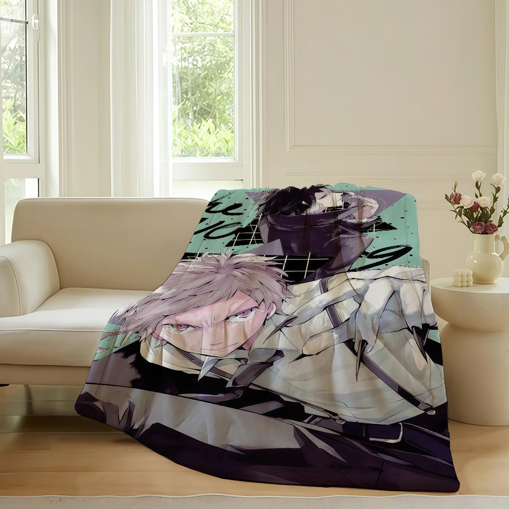 Adventure anime Bungo Stray Dogs Blanket For Sofa Office Bed Plane Travel Sleep Read Relax Camping Soft And Warm