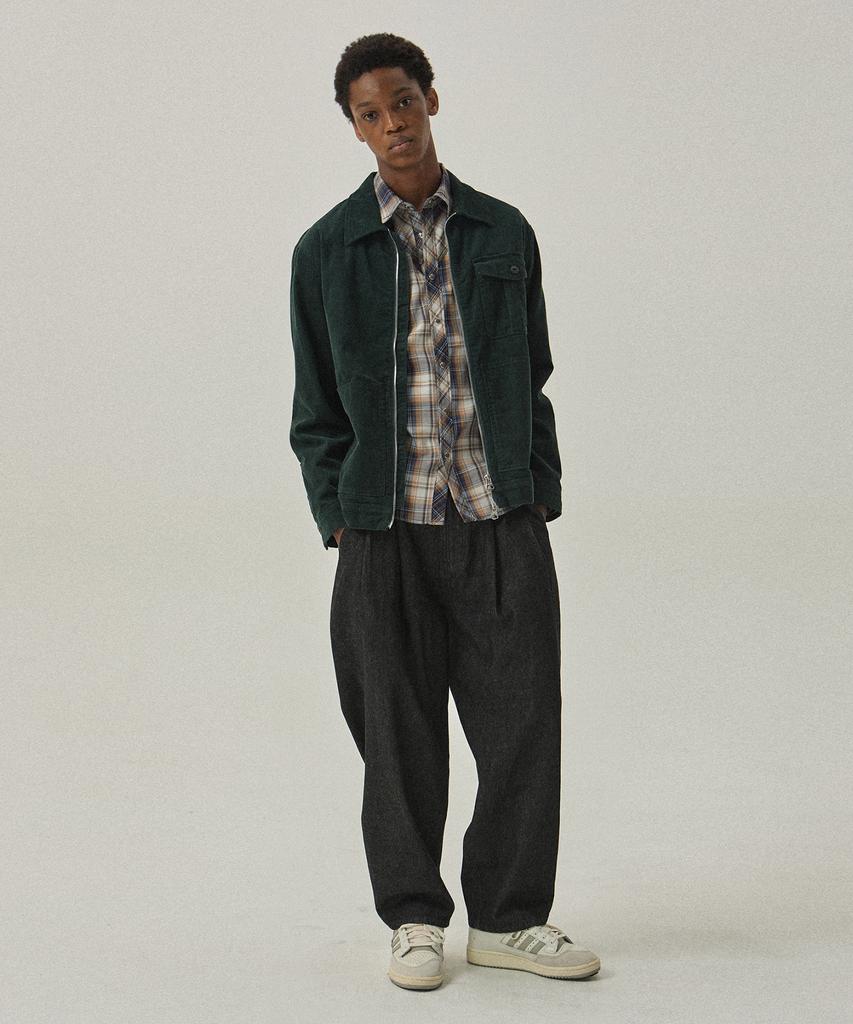 Magoodgan Hunter 5507 Corduroy Detroit Hunter Green Zip-Up Jacket