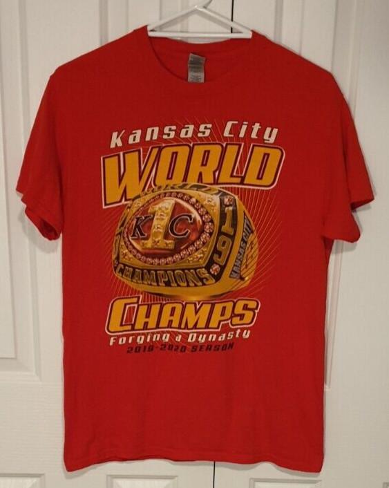 

KANSAS CITY CHIEFS 20192020 NFL World Champs Red TShirt Size Medium Unisex T-Shirt L