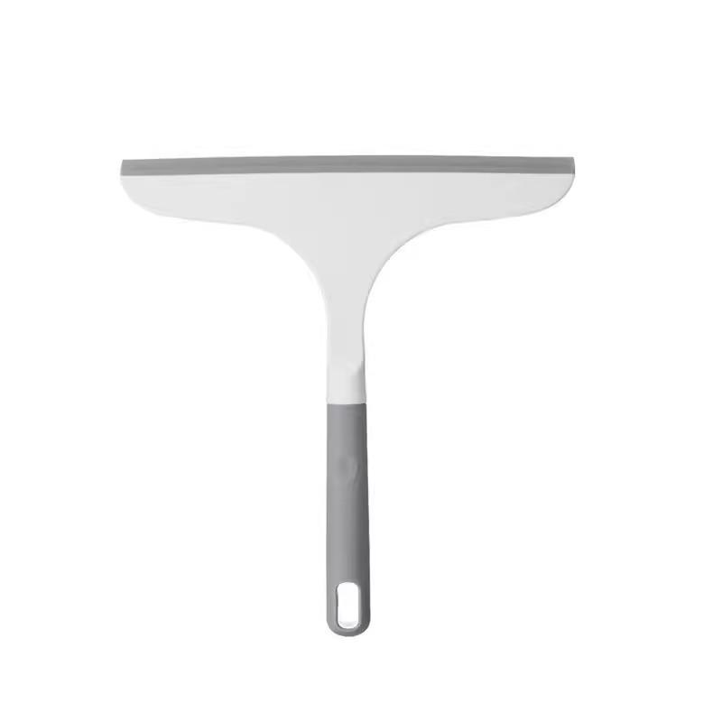 Glass Cleaning Tool - Silicone Scraper for Bathroom Countertop Mirror, Floor Scraper, Fixture Window Cleaner Grayish-white