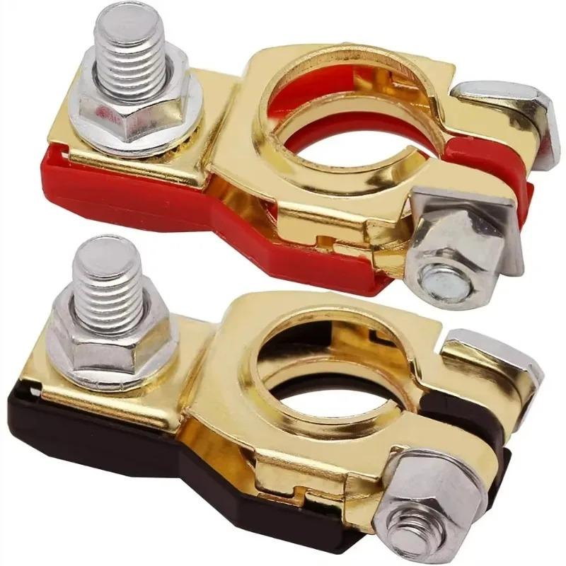 Uiz Automotive Car Top Post Battery Terminals Wire Cable Clamp Terminal Connectors Car Accessories 1 Pair 12V 24V