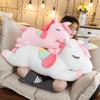 Unicorn Stuffed Animal Lying Down Rainbow House Plush Toy Soft Pillow Cushion Happy Unicorn Girls Birthday Party Decors Gifts