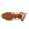 Fashion Women's Latin Dance Shoes Tango Cha Cha Ball Party PU Leather Dancing Shoes Middle Heel 6.5cm
