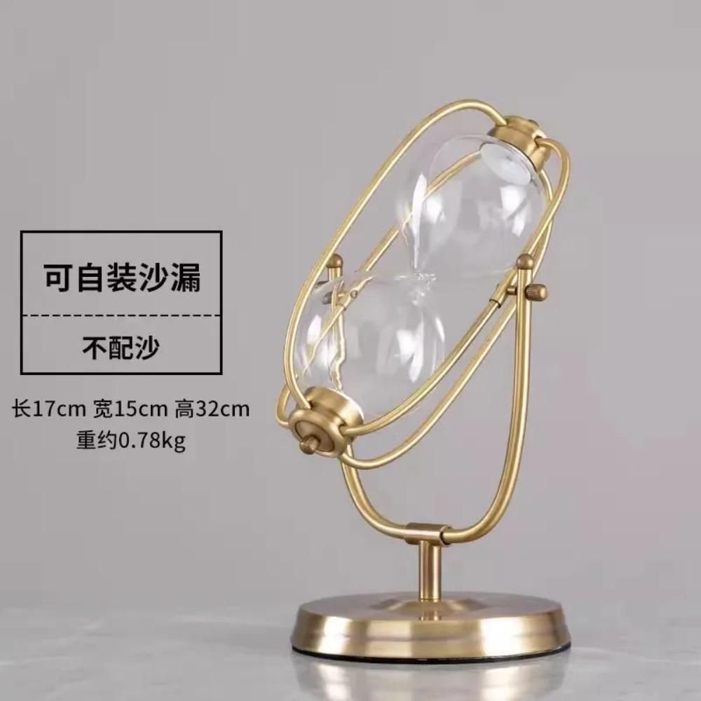 Metal Self-assembled Hourglass Ornaments Hourglass Timer Glass Desktop Ornaments Creative High-grade Retro Hourglass Timer