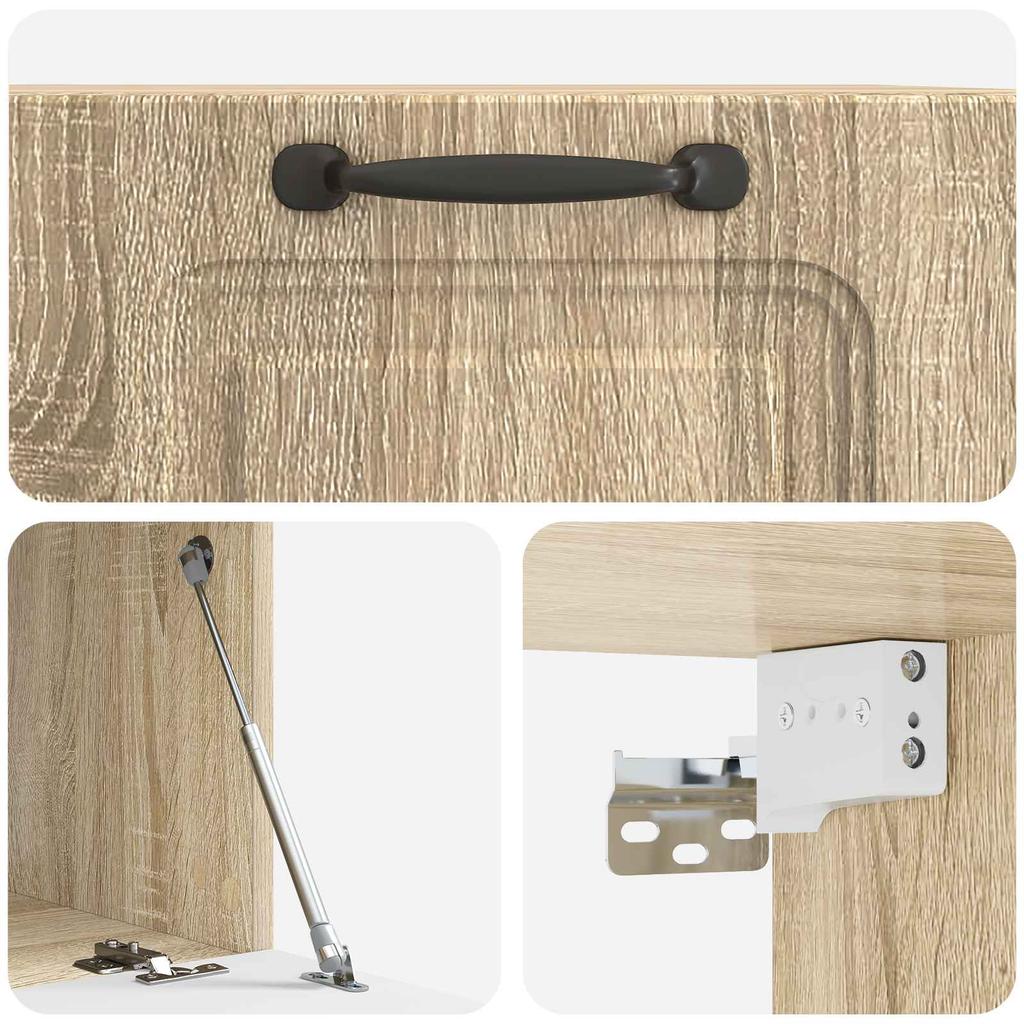 Wall Mounted TV Cabinet Sonoma Oak 59.5 x 41 x 30 cm
