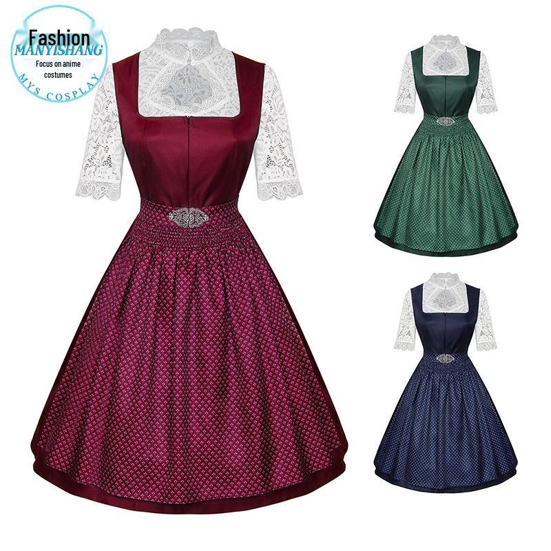 

Oktoberfest Bavarian Dirndl 2025 Two-Piece Beer Dress L