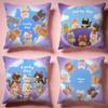 Lucky Cute Cat Group Cushion Cover Comfortable Durable Pillow Cover MultiScene for Home Office Car Sofa