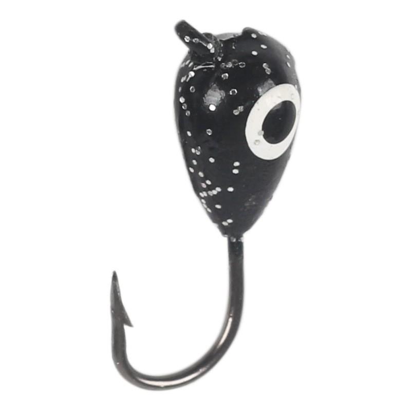 6-Color Raindrop-Shaped Lead Head Fishing Hook 1.6g Micro-Lure for Ice Fishing with Soft Bait