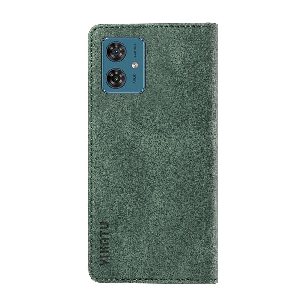 YIKATU YK-004 For Motorola Moto G54 5G Magnetic Case Flip Stand Skin-touch Feeling Leather Phone Cover