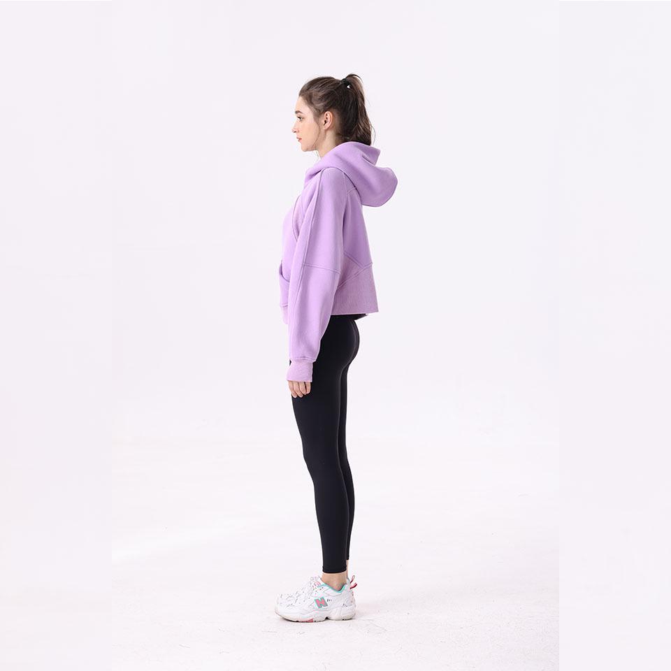 SWIFT SPEED Damen Slim Fit Fleece Yoga & Fitness Half-Zip Hoodie
