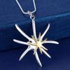 Charms   Copper fine Starfish flower Pendant Necklace For Women Fashion Christmas gifts party wedding Jewelry