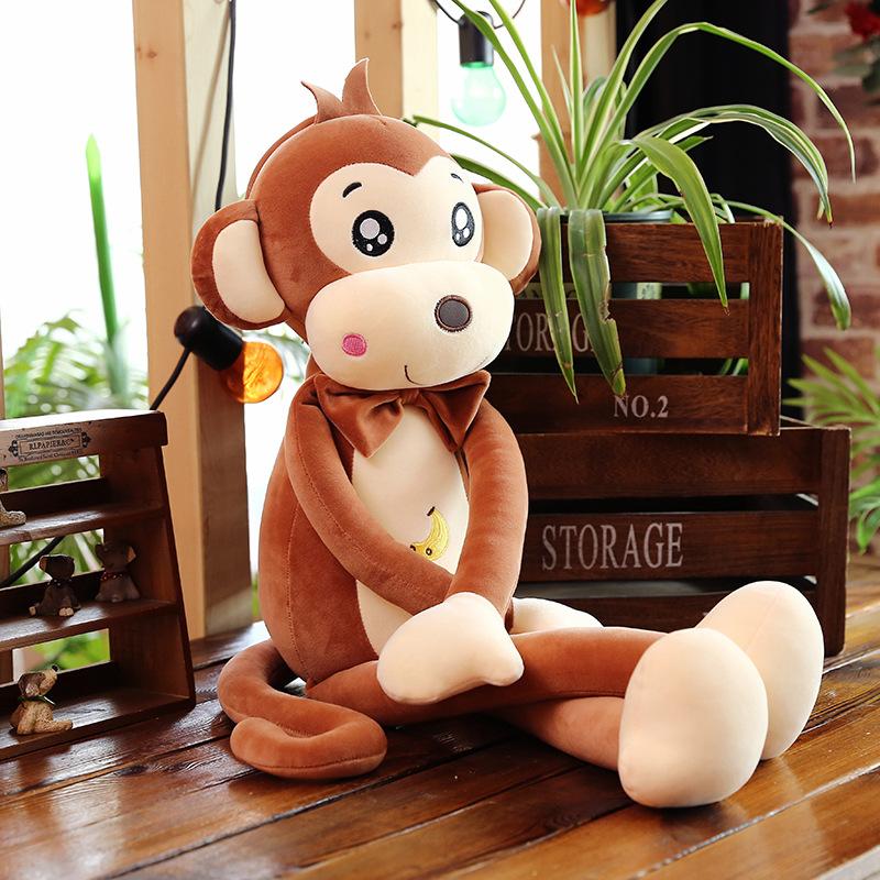 

New cute babe monkey doll plush toy girl sleeping pillow creative banana monkey doll 40cm【0.12kg】