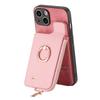 Vertical Cards Slot Ring Holder Zipper Wallet Case For iPhone 15 Pro Max 14 Plus 13 12 11 XS X XR 7 8 SE 2022 Bag Pocket Cover