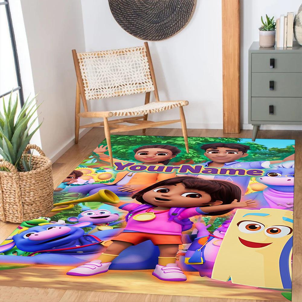 Dora Explorer Customize Your Name Floor Rug Office Rug Perfect for Balcony Dormitory Decorate room Foyer Antislip Carpet Office home decor