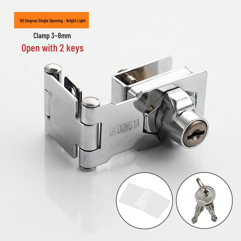 No-Drill Double Door Glass Cabinet Lock for Display & Pet Cabinets
