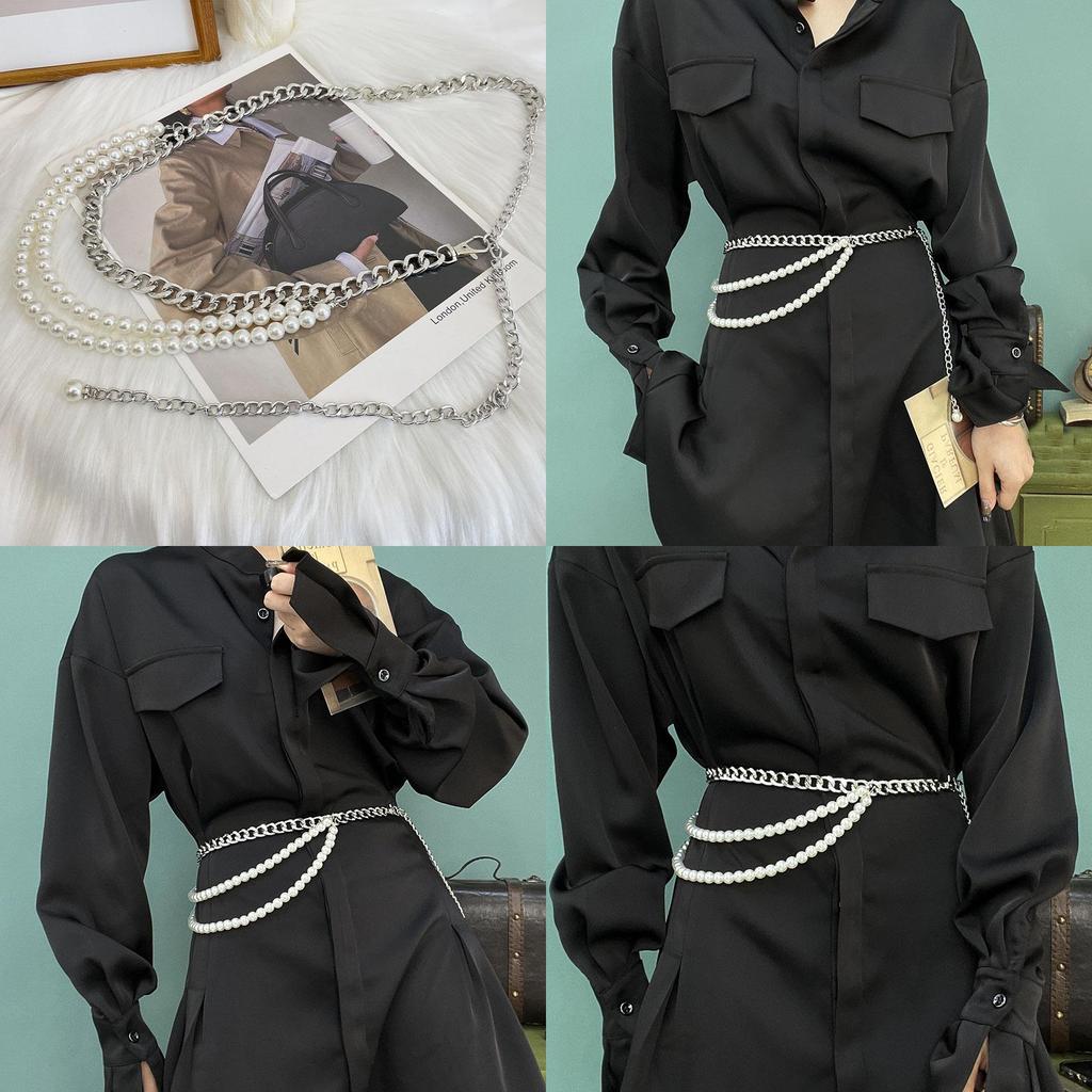 Elegant Silver Chain Waist Belt For Women Perfect For Dresses And Sweaters