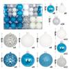 100Pcs Christmas Ball Ornaments Tree Decorative Shatterproof Decorations Hanging Xmas for Anniversary Wedding Party Holiday