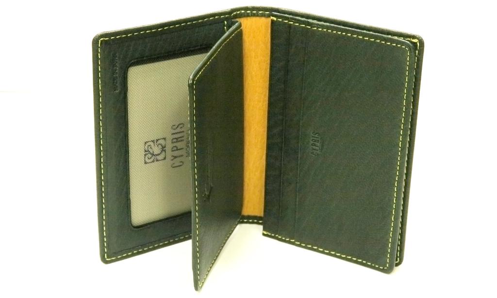 Deer Skin 2 Business card pass holder gusset and pass holder 2353 [CYPRIS] (Deerskin 2) + (through included) (authorized dealer) (green)