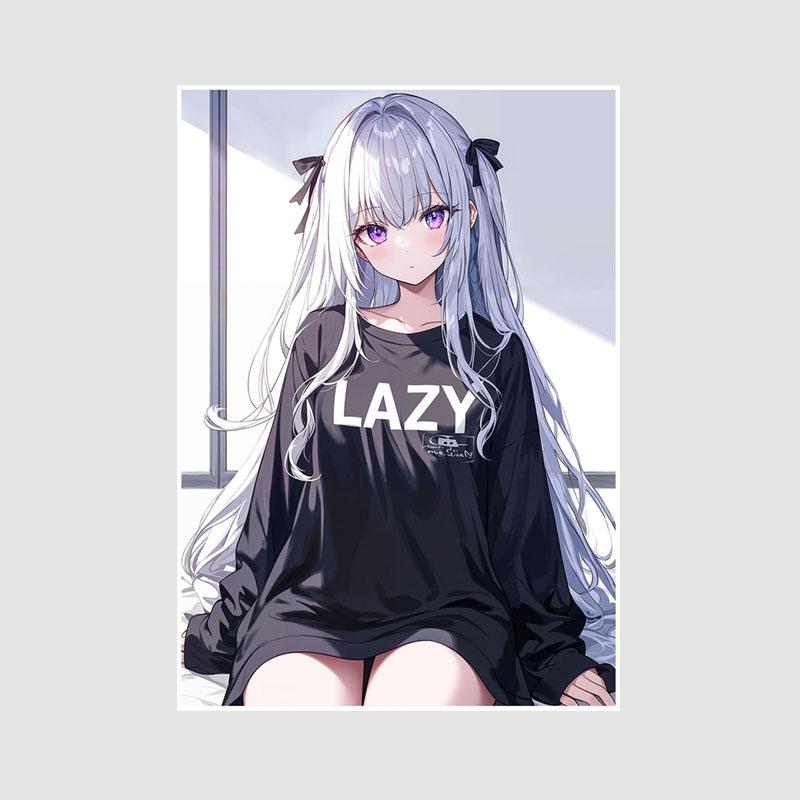 Home Decor Painting Sweet Little Loli Anime Girl Poster Cute Lolita Manga Figure White Paper Posters and Prints Bar Bedroom Decoration Mural