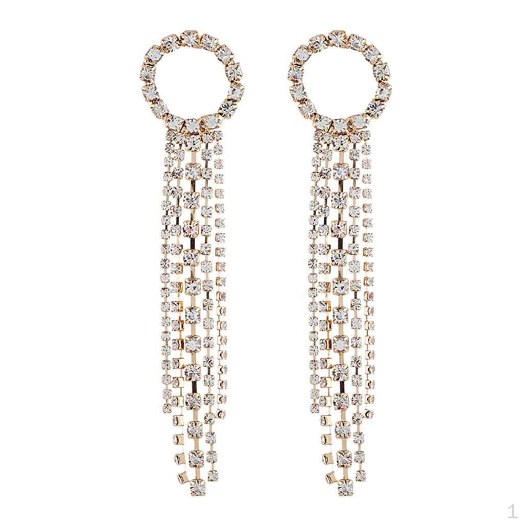 

1 paar Minimalism Tassels Ear Stud Drop Dangle Earrings, Silver/Golden золотистый