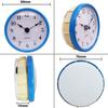 3-1/8 Inch (80 Mm) Quartz Clock Insert  Hand Quartz Movement Pink Blue Trim