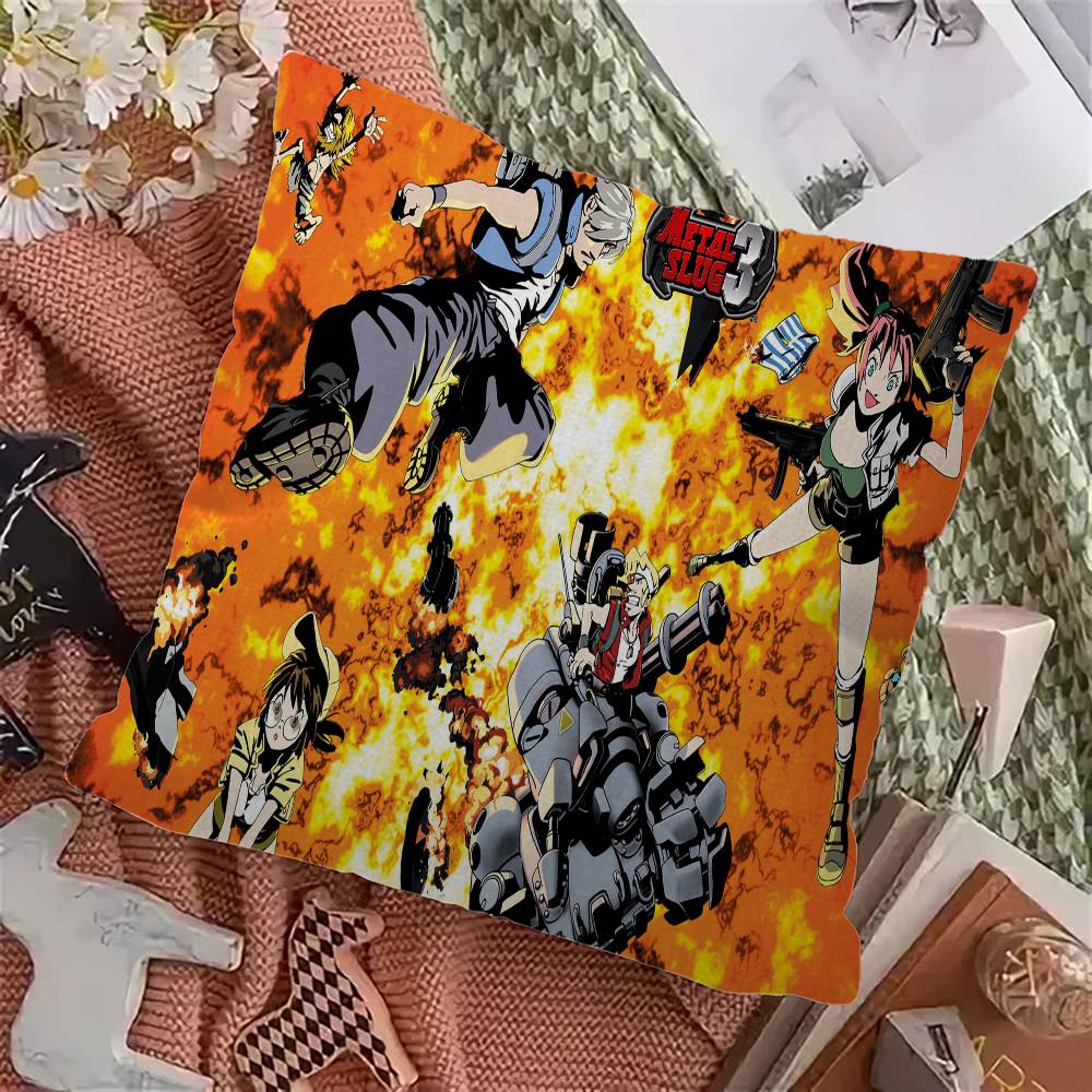 Retro Game Metal Slug Pillow Gift Home Office Decoration Pillow Bedroom Sofa Car Cushion CoverPillow Case