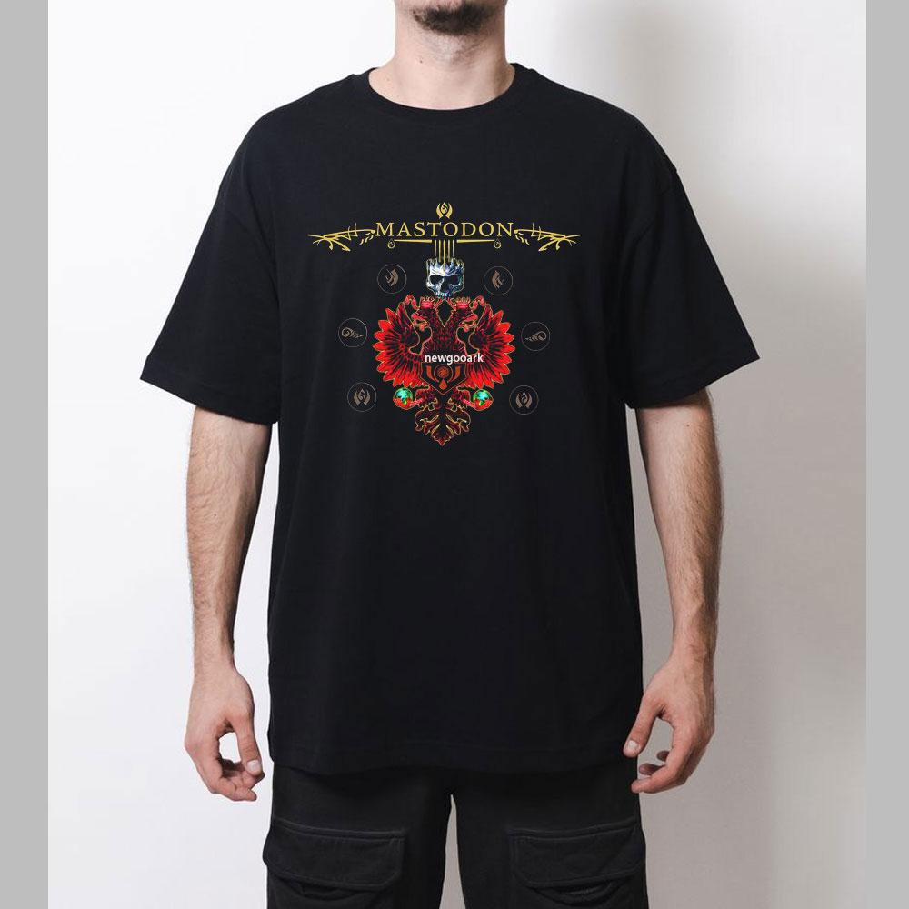 Vintage Heavy Metal Band Mastodons TShirts Woman Man Cotton Graphic Roundneck Shortsleeved Fan Gift Shirt Gothic Streetwear
