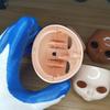 Blyth Doll Face Plate for diy blyth makeuo Including Back Plate and Screws White Black tan Skin Doll Makeup practice face shell