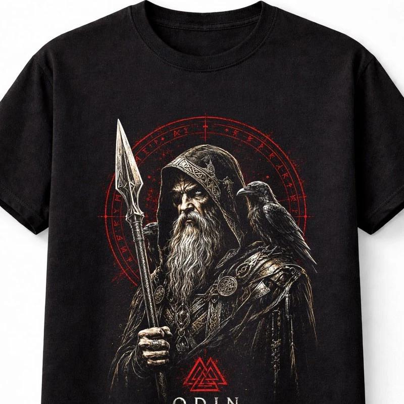 Odin Allfather Viking Norse Mythology Raven Unisex TShirt S