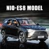 1/24 NIO ES8 SUV Alloy New Energy Car Model Diecast Metal Toy Vehicles Car Model High Simulation Sound and Light Childrens Gifts