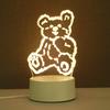 Heart Love Acrylic 3D Night Light USB DIY Kids Bedroom Night Lamp for Valentine's Day Decor Christmas Wedding Cute Gifts 2023