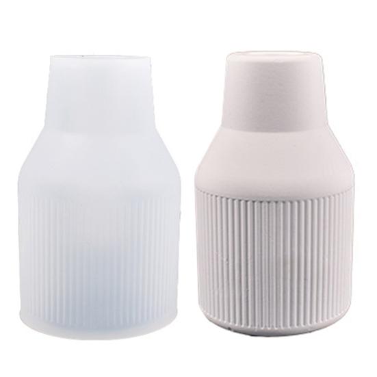 Vase Epoxy Resin Mold Handmade Silicone 4 Shapes Easy Release DIY Flower Pot Ornament Cement Gypsum Mould Home Supplies