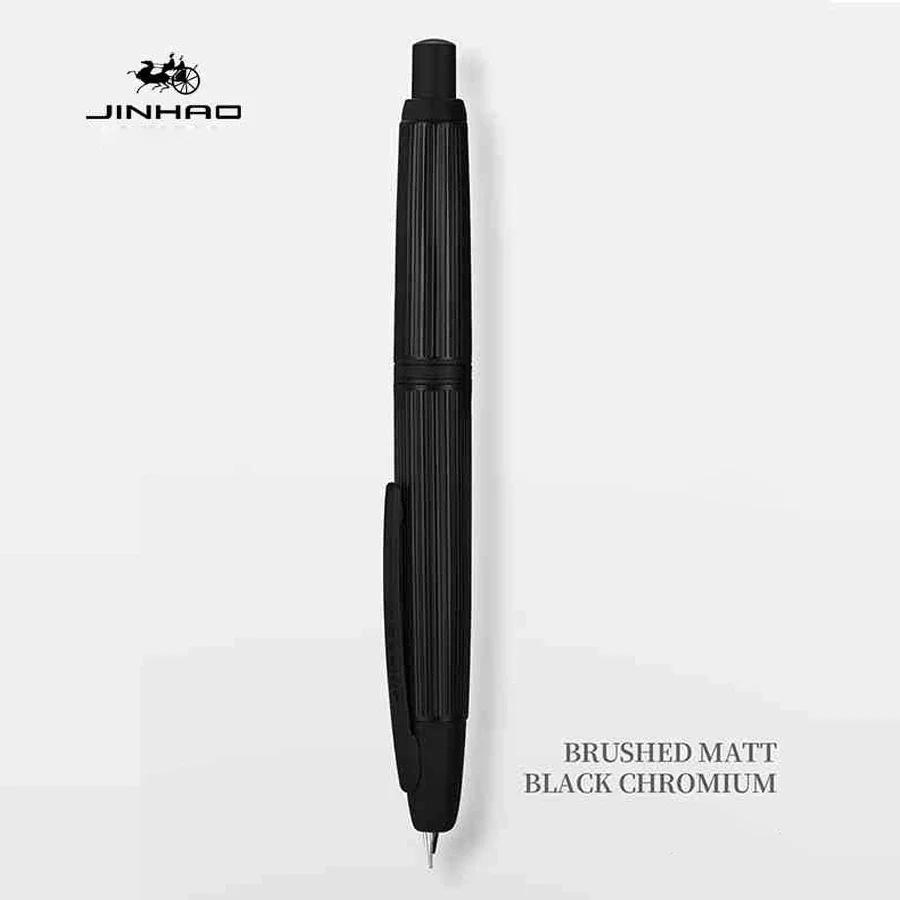 JINHAO 10 Druck-Einziehbare Füllfederhalter EF/F Feder Handpoliert Rosa Tinte Stift mit Konverter Büro Schulbedarf A1