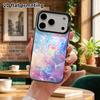 Phone Case: 2D Flat Design, Fits iPhone 18, 17, 16, 15, 14, 13 Pro, Color Silver Protective Case, Couple Style, Rainbow Bubbles, Christmas and Hallowe
