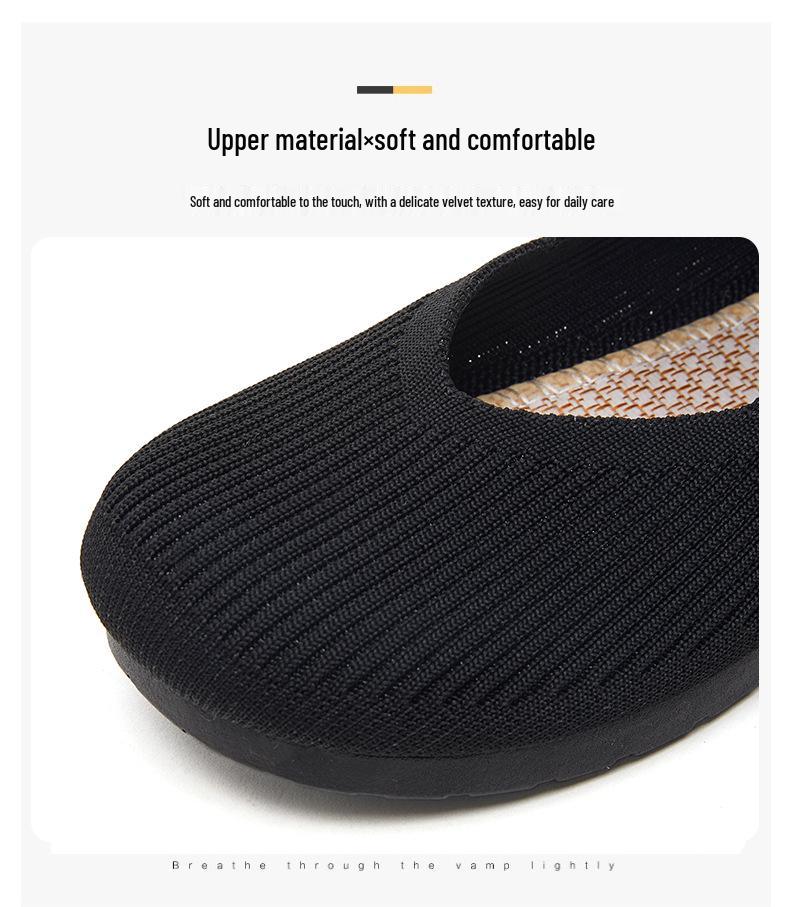 Women's Summer Casual Round-Toe Flats - Soft, Comfortable, Polyurethane Soles, Perfect for All-Day Wear.