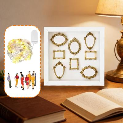 DIY Mini Museum Silhouette Box Wood Memory Display for Wedding Birthday Gift