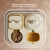 1SET Automatic Intelligent Feeding Integrated Pet Feeder, with Wet and Dry Food Separation Function and Automatic Water Supply System.