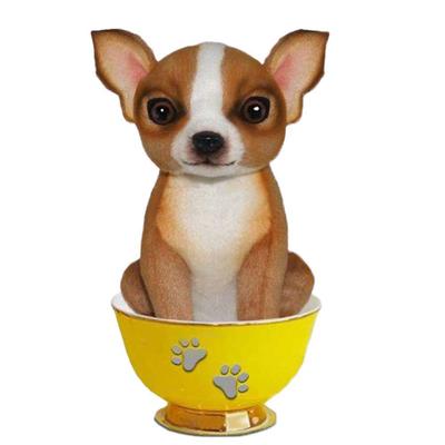 Realistic Dog Tea Cup Plush Toy 15cm (Chihuaha)